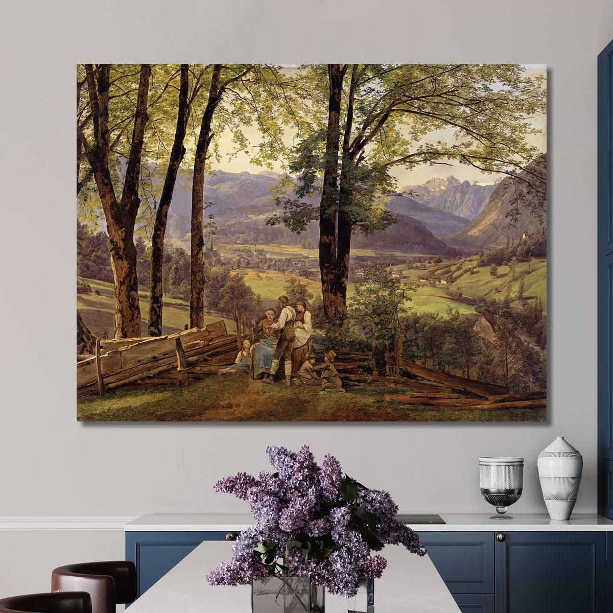 View Of Ischl Ferdinand Georg Waldmüller fgw7 canvas print 