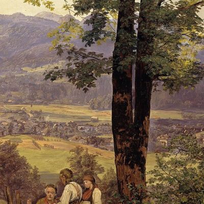 View Of Ischl Ferdinand Georg Waldmüller fgw7 canvas print