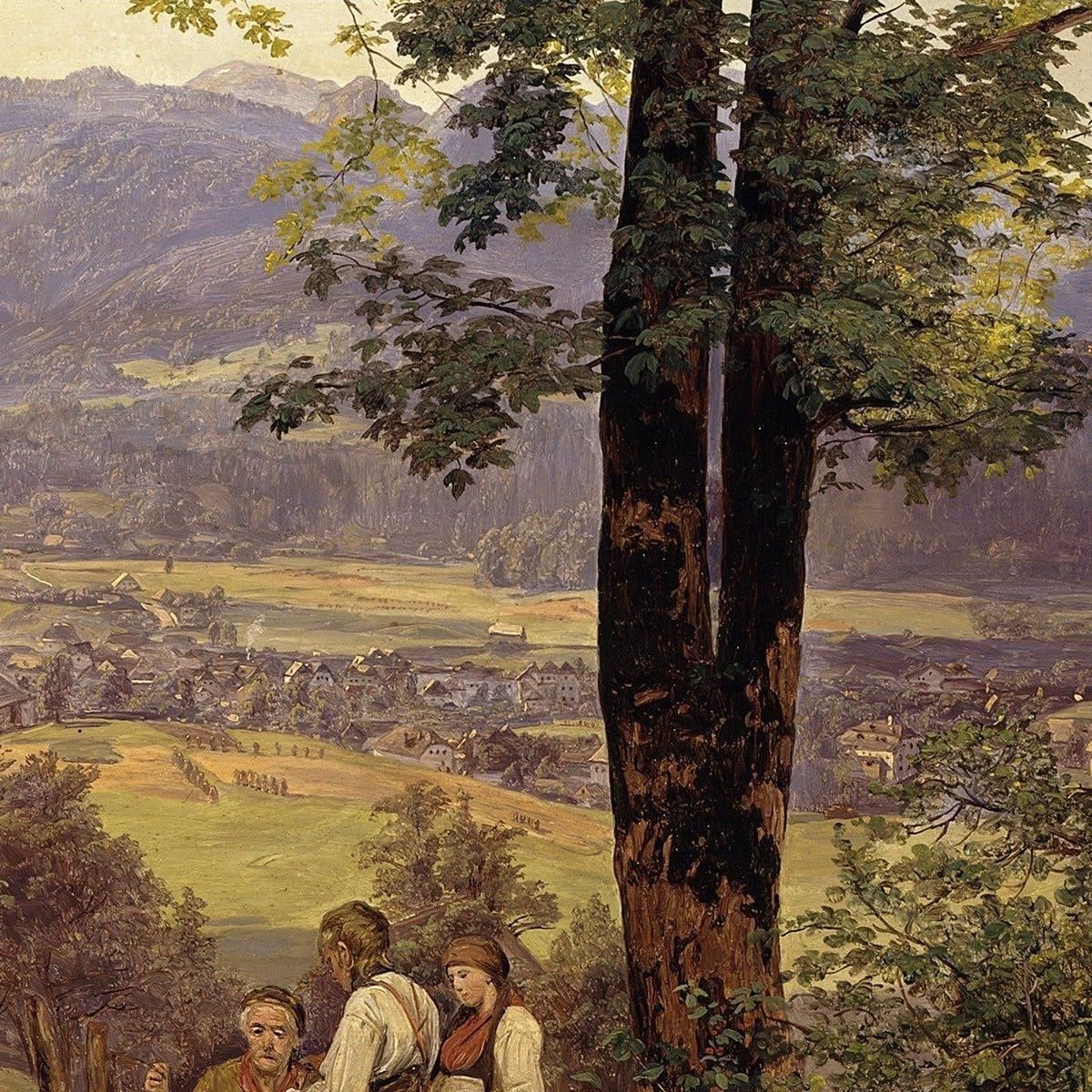 View Of Ischl Ferdinand Georg Waldmüller fgw7 canvas print