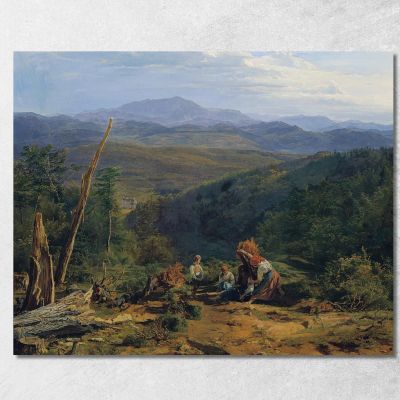 Vienna Woods Landscape With Wildegg Castle Ferdinand Georg Waldmüller fgw9 canvas print 