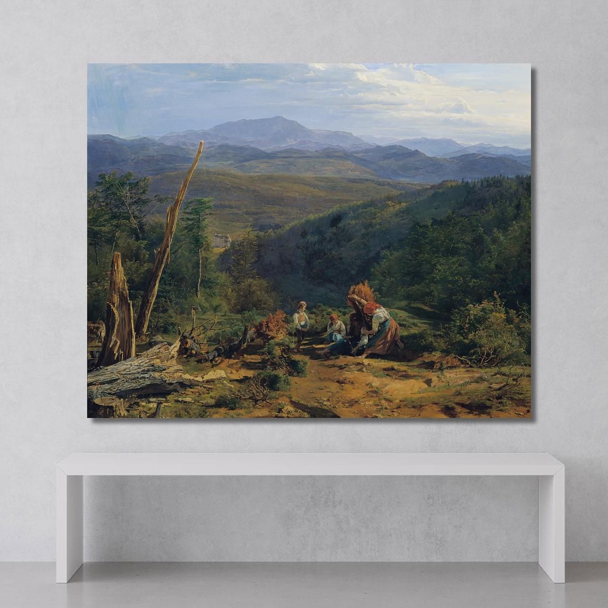 Vienna Woods Landscape With Wildegg Castle Ferdinand Georg Waldmüller fgw9 canvas print 