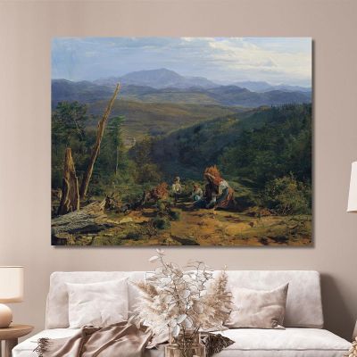 Vienna Woods Landscape With Wildegg Castle Ferdinand Georg Waldmüller fgw9 canvas print 