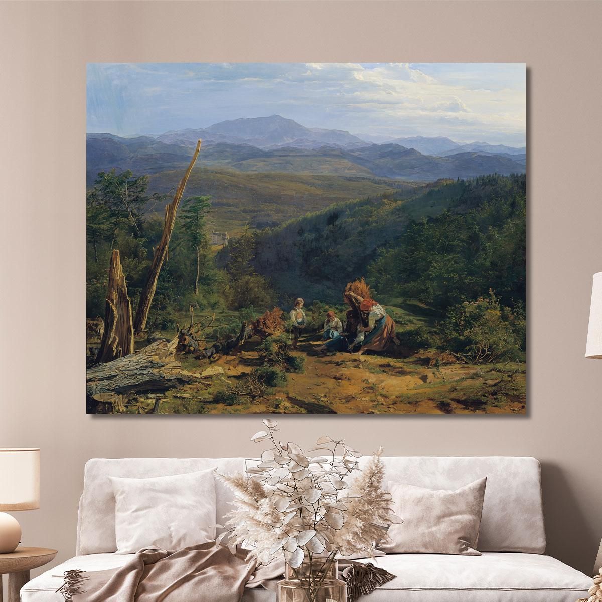 Vienna Woods Landscape With Wildegg Castle Ferdinand Georg Waldmüller fgw9 canvas print 