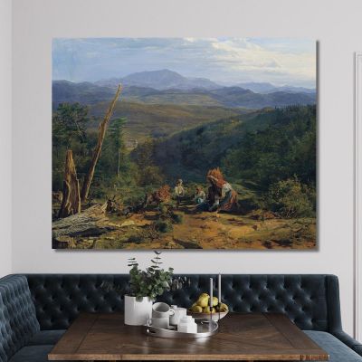 Vienna Woods Landscape With Wildegg Castle Ferdinand Georg Waldmüller fgw9 canvas print 