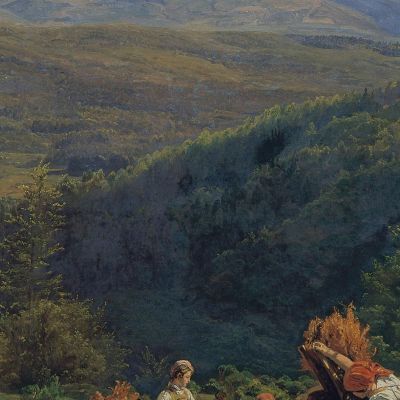 Vienna Woods Landscape With Wildegg Castle Ferdinand Georg Waldmüller fgw9 canvas print