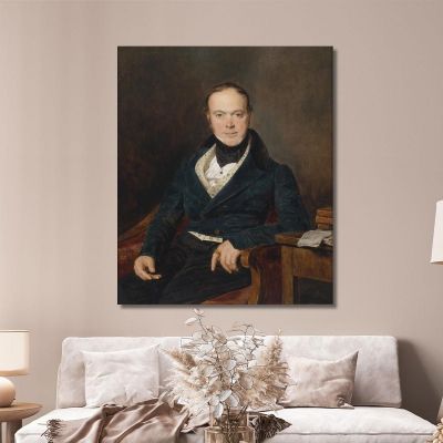 Portrait Of August Walter Ferdinand Georg Waldmüller fgw13 canvas print 