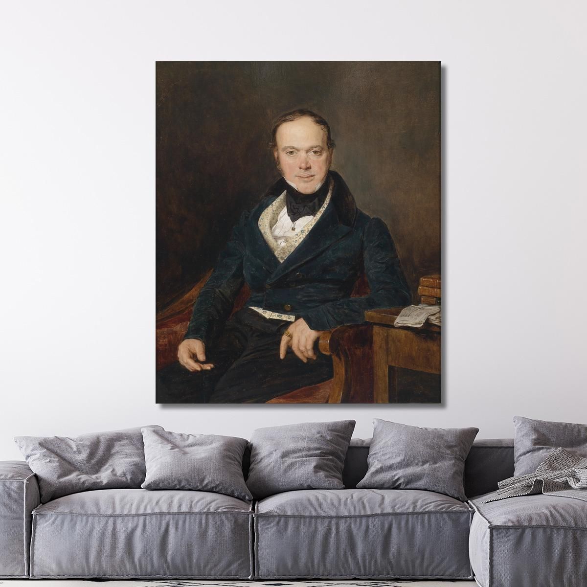 Portrait Of August Walter Ferdinand Georg Waldmüller fgw13 canvas print 