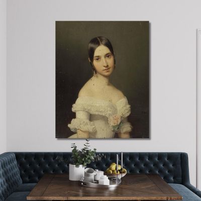Portrait Of A Girl Ferdinand Georg Waldmüller fgw14 canvas print 