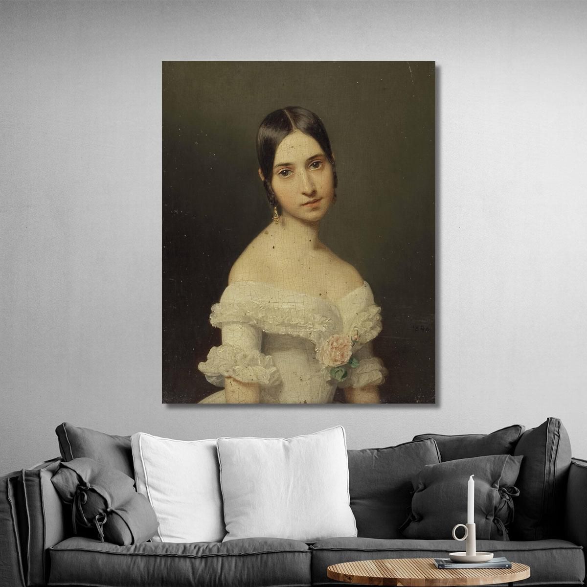 Portrait Of A Girl Ferdinand Georg Waldmüller fgw14 canvas print 