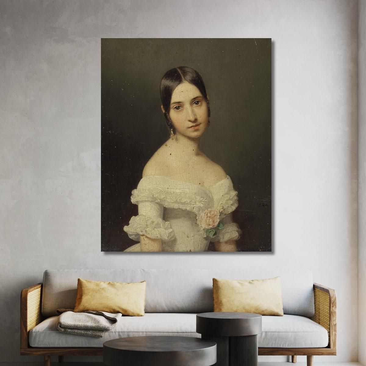 Portrait Of A Girl Ferdinand Georg Waldmüller fgw14 canvas print 
