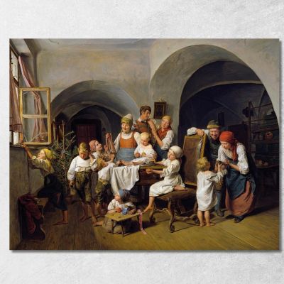 Christmas Morning Ferdinand Georg Waldmüller fgw20 canvas print 