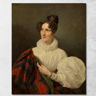 Lady In White Dress Ferdinand Georg Waldmüller fgw24 canvas print 