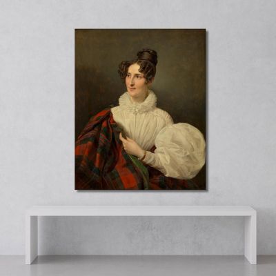 Lady In White Dress Ferdinand Georg Waldmüller fgw24 canvas print 