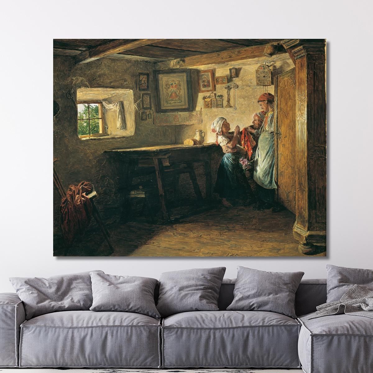 The Old Chest Ferdinand Georg Waldmüller fgw29 canvas print 