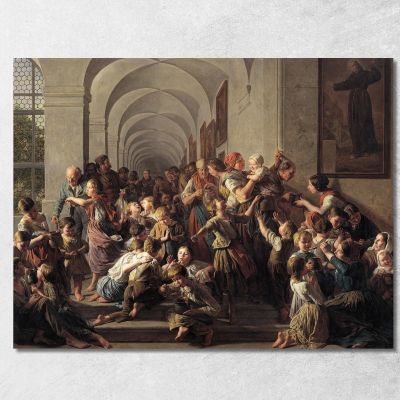 The Cloister Soup Ferdinand Georg Waldmüller fgw38 canvas print 