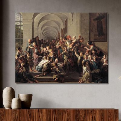 The Cloister Soup Ferdinand Georg Waldmüller fgw38 canvas print 