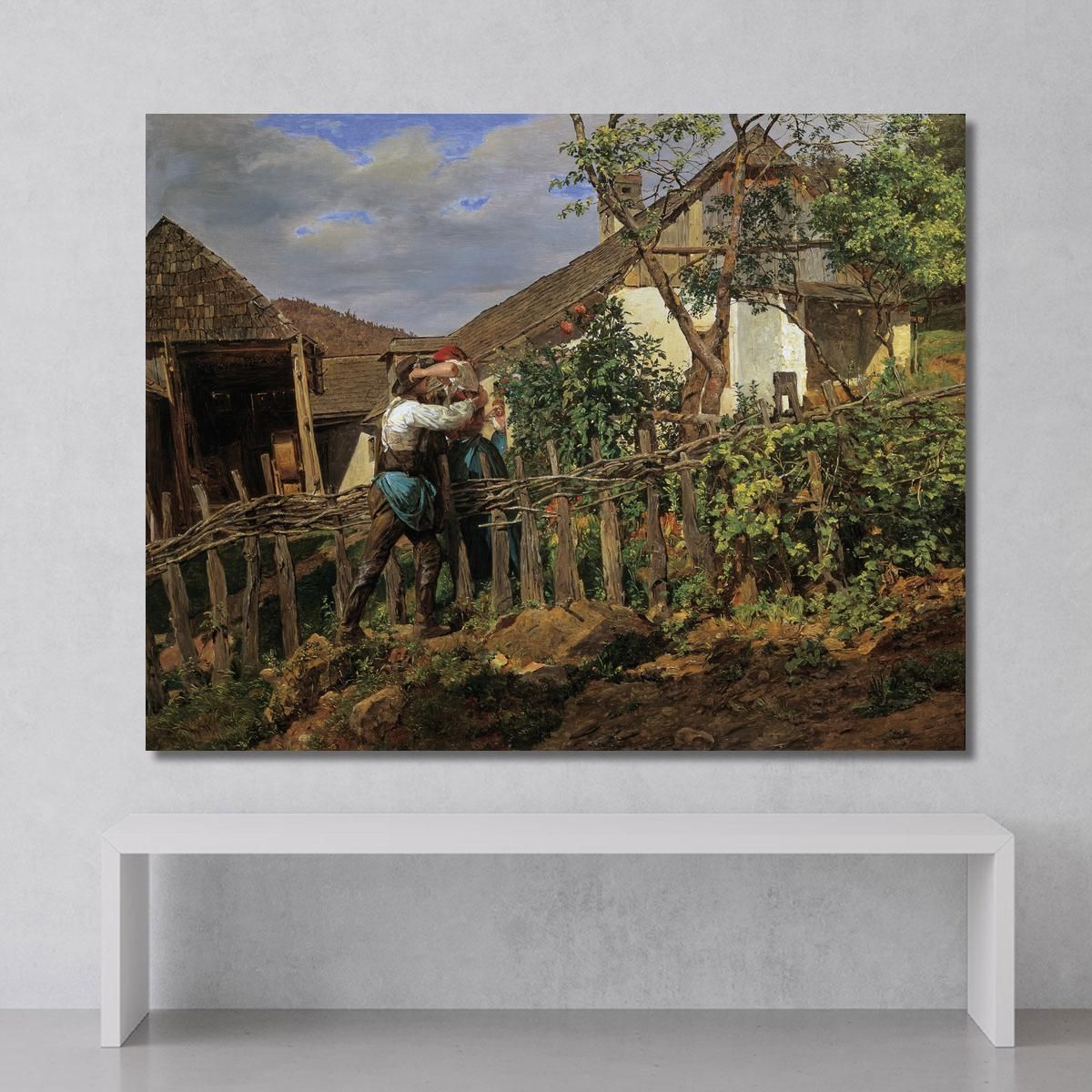 The Neighbors Ferdinand Georg Waldmüller fgw40 canvas print 