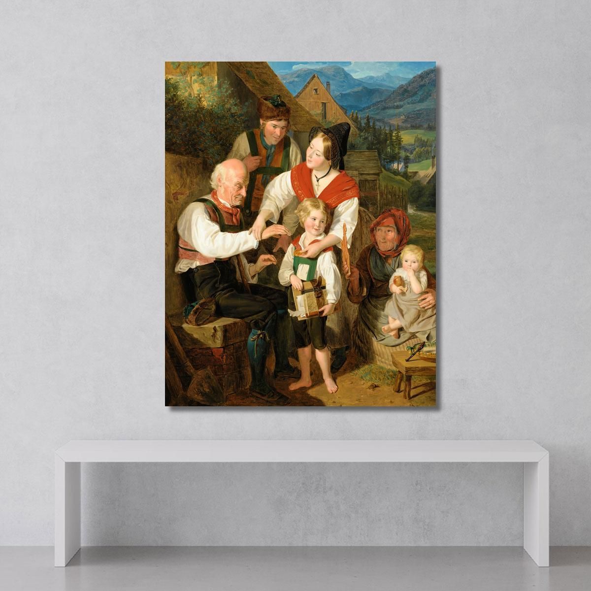 Diligence Rewarded Ferdinand Georg Waldmüller fgw49 canvas print 