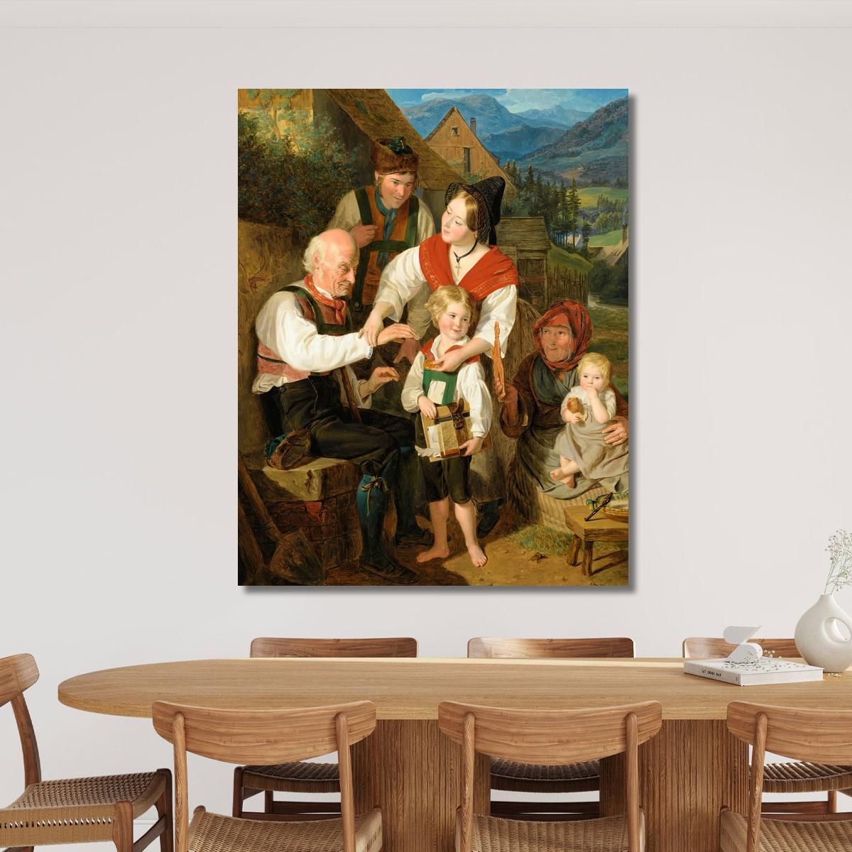 Diligence Rewarded Ferdinand Georg Waldmüller fgw49 canvas print 