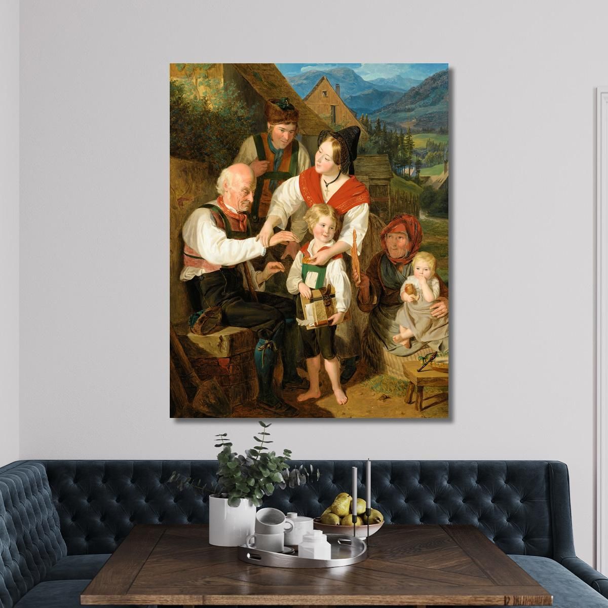 Diligence Rewarded Ferdinand Georg Waldmüller fgw49 canvas print 