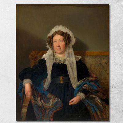 Josefine Schwartz Von Mohrenstern Née Vicomtesse Goupy De Quabeck Ferdinand Georg Waldmüller fgw69 canvas print 