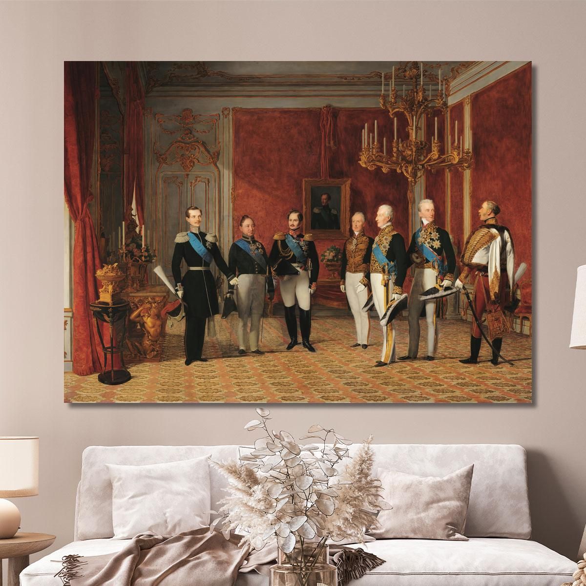 Reception Of Grand Duke Alexander Nikolayevich By Prince Metternich In The Vienna Hofburg In 1839 Ferdinand Georg Waldmüller fg