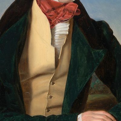 The Actor Maximilian Korn In A Landscape Ferdinand Georg Waldmüller fgw107 canvas print