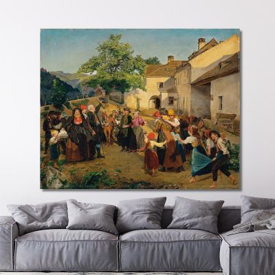 The Bride'S Farewell From Her Parents' Home Ferdinand Georg Waldmüller fgw112 canvas print 