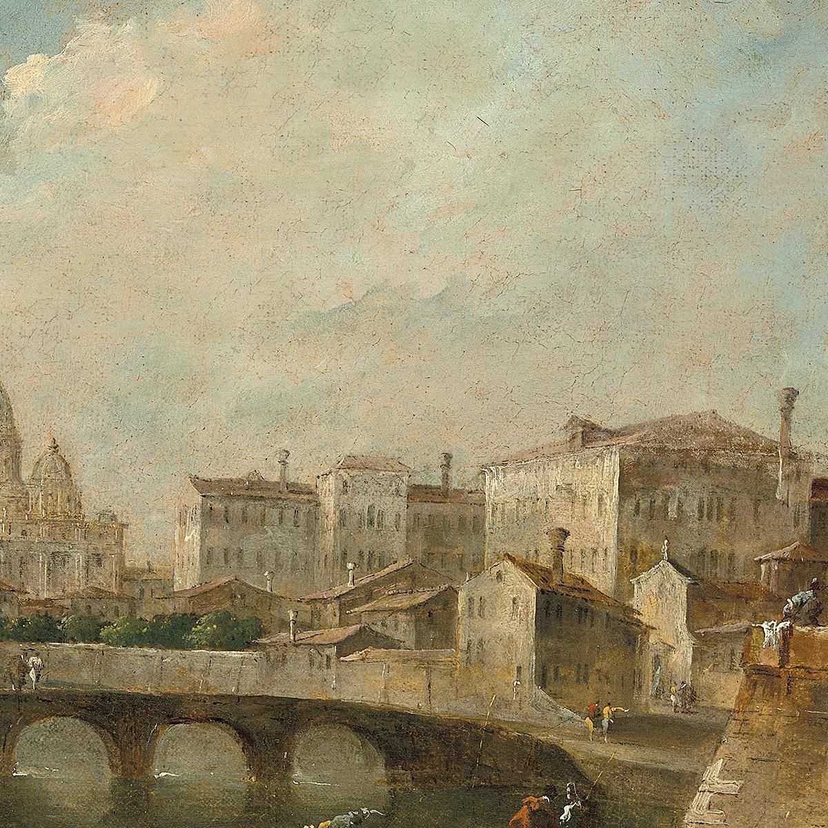 Fanciful View Of The Castel Sant’Angelo Rome Francesco Guardi fgr11 canvas print