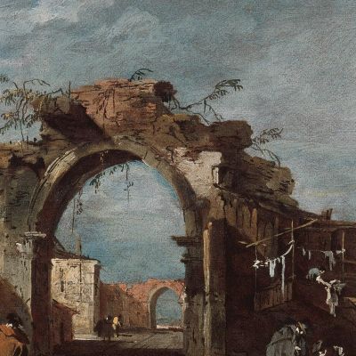 Ruined Archway Francesco Guardi fgr19 canvas print