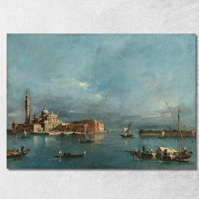 San Giorgio Maggiore With The Punta Della Giudecca Francesco Guardi fgr20 canvas print 