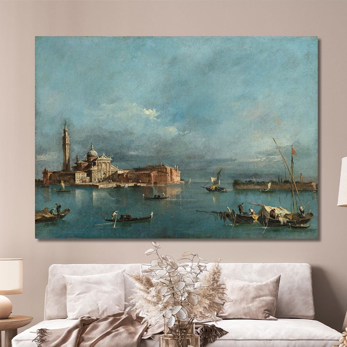 San Giorgio Maggiore With The Punta Della Giudecca Francesco Guardi fgr20 canvas print 