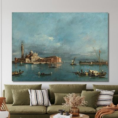 San Giorgio Maggiore With The Punta Della Giudecca Francesco Guardi fgr20 canvas print 