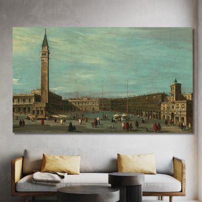 The Piazza San Marco Venice Looking West Francesco Guardi fgr33 canvas print 