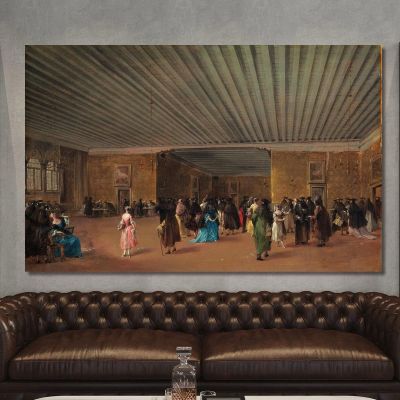 The Ridotto Pubblico At Palazzo Dandolo Francesco Guardi fgr36 canvas print 
