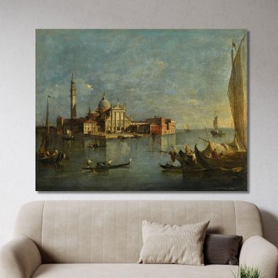 Venice: A View Of San Giorgio Maggiore Francesco Guardi fgr41 canvas print 