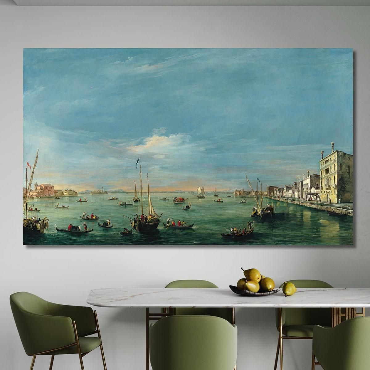 View Of The Giudecca Canal And The Zattere Francesco Guardi fgr50 canvas print 