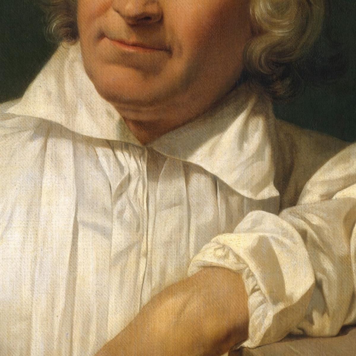 Bertel Thorvaldsen 1768 1844 With The Bust Of Horace Vernet Horace Vernet hvr8 canvas print