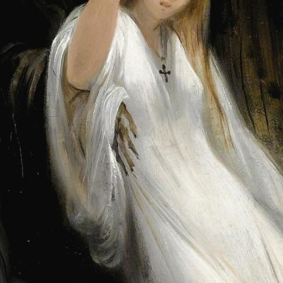 Death And The Maiden Horace Vernet hvr11 canvas print