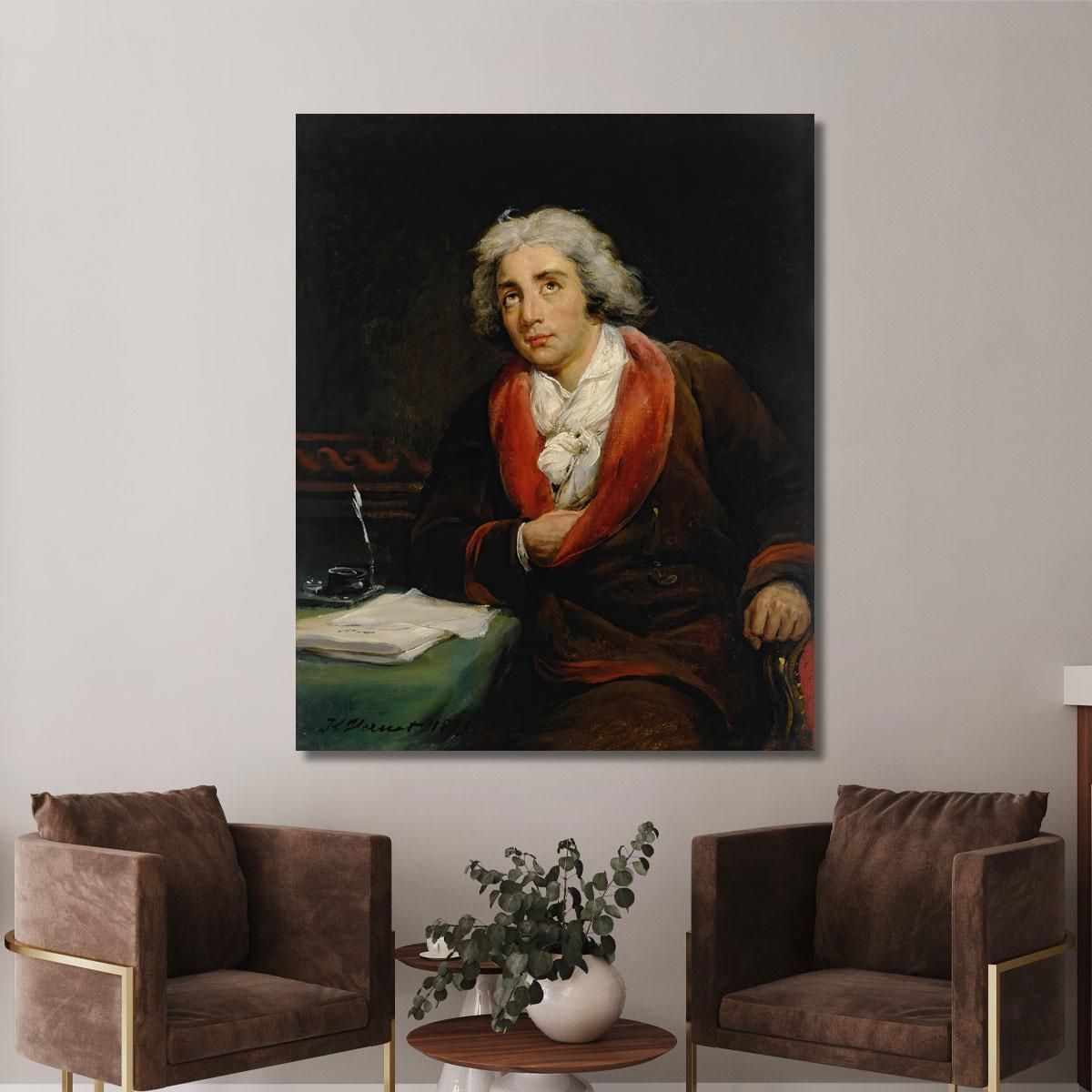 Portrait Of The Poet André Chénier 1762-1794 Horace Vernet hvr29 canvas print 