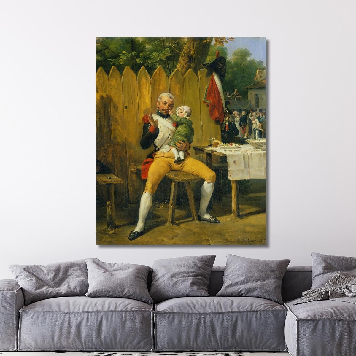 The Veteran At Home Horace Vernet hvr47 canvas print 