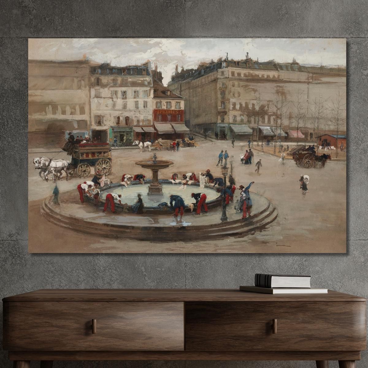 Laundry At Place Pigalle March 1871 Isidore Pils ipl10 canvas print 