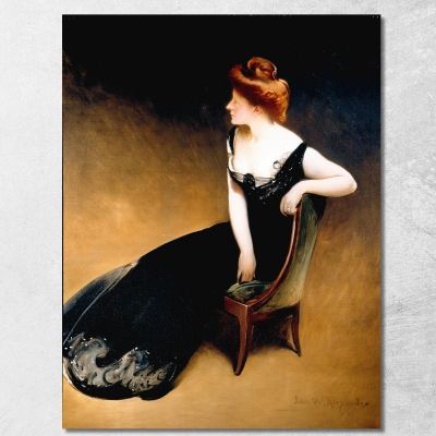 Portrait Of Mrs. V. Mrs. Herman Duryea John White Alexander jwa17 canvas print 