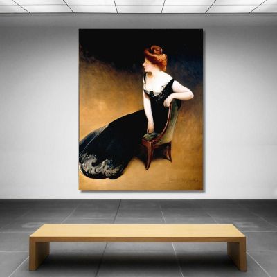Portrait Of Mrs. V. Mrs. Herman Duryea John White Alexander jwa17 canvas print 