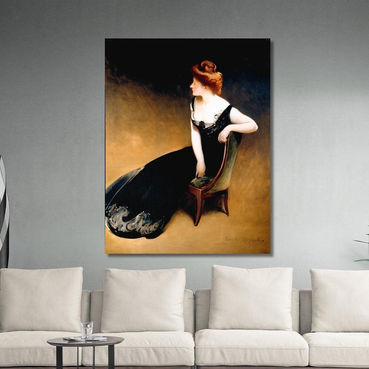 Portrait Of Mrs. V. Mrs. Herman Duryea John White Alexander jwa17 canvas print 