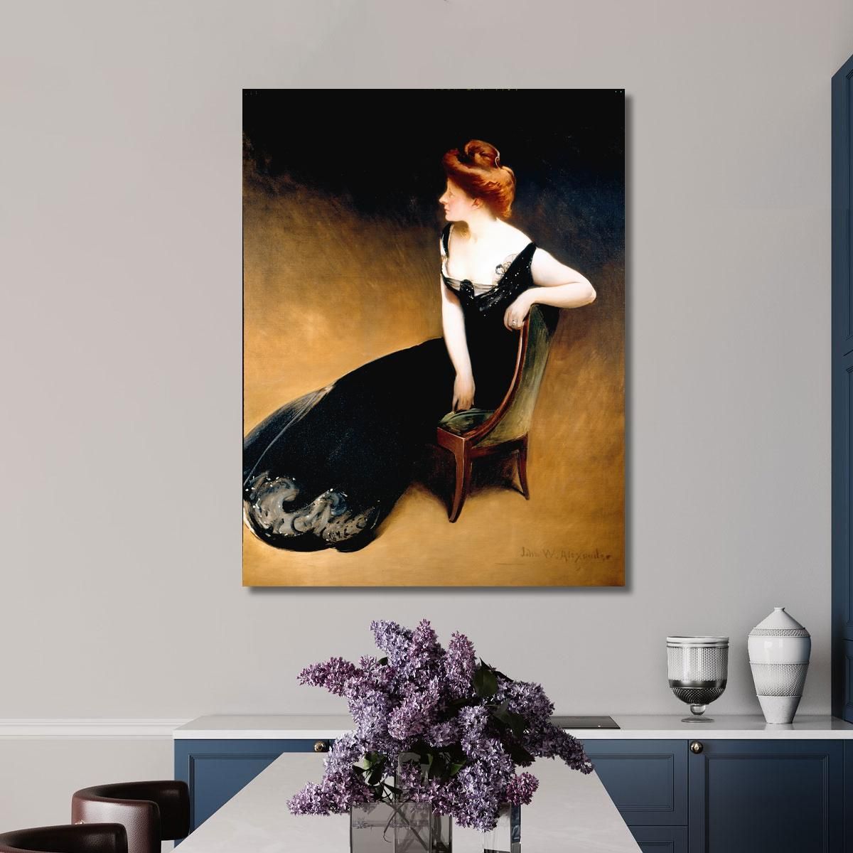 Portrait Of Mrs. V. Mrs. Herman Duryea John White Alexander jwa17 canvas print 