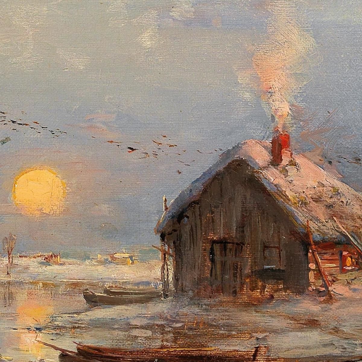 A Fishing Village On The Baltic Coast Julius Sergius Klever jsk1 canvas print