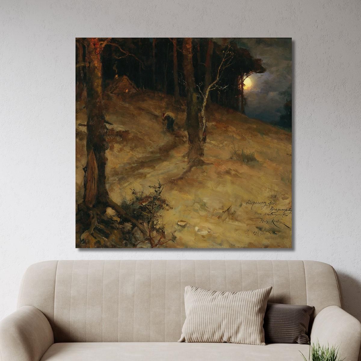 A Moonlit Night In The Forest Julius Sergius Klever jsk2 canvas print 