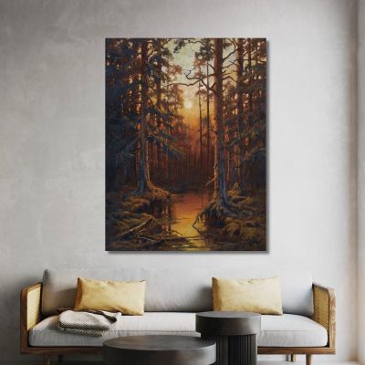 Forest Sunset Julius Sergius Klever jsk9 canvas print 