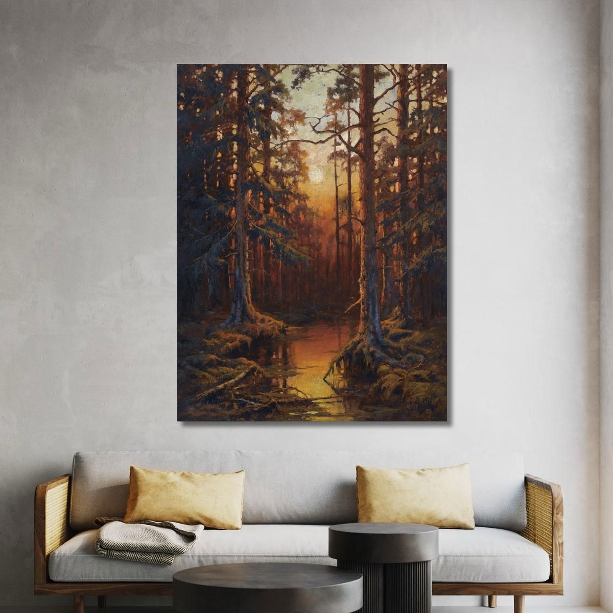 Forest Sunset Julius Sergius Klever jsk9 canvas print 